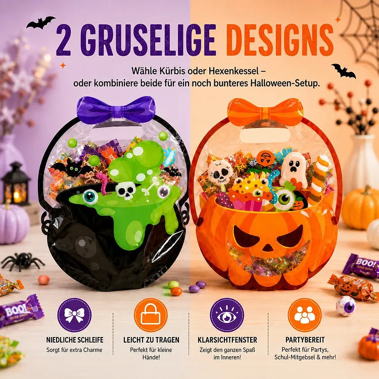 đHalloween Goodie Bags â Clear Cauldron Candy Favor Bags