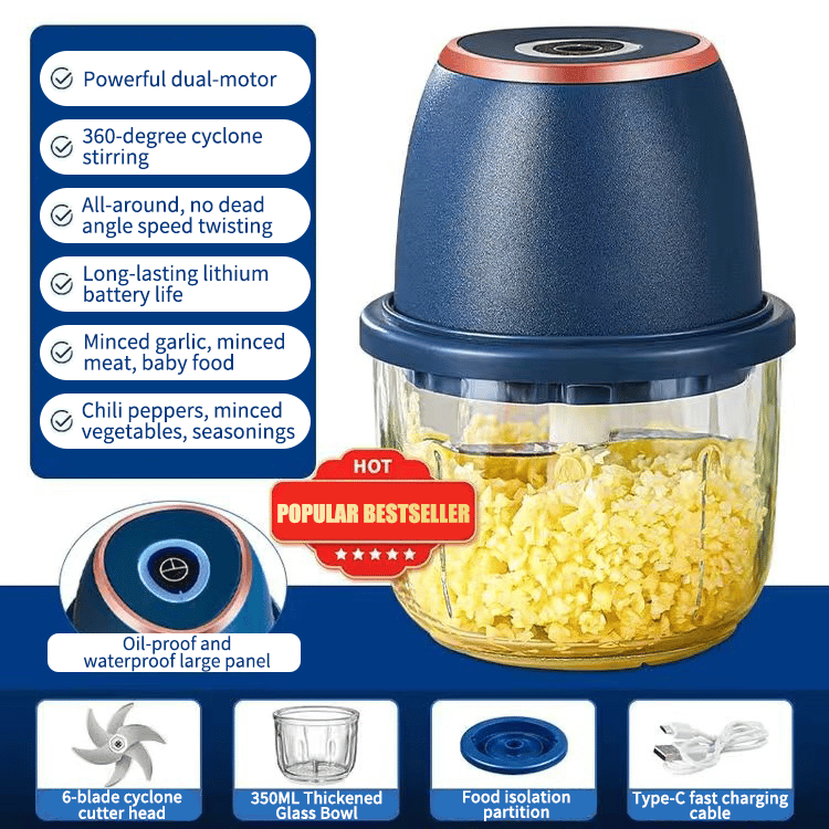 ð¥HOT SALE 50% OFFð¥Cordless Multifunctional Mini Electric Garlic Chopper