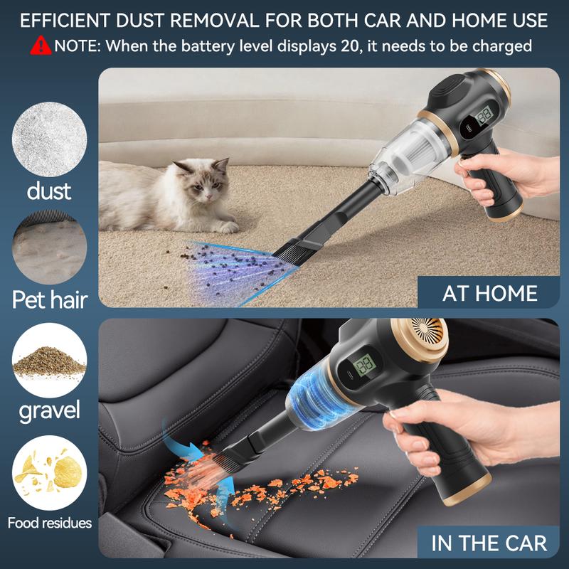 Glovago™ Insanely Powerful Cordless Car Vacuum — 19000Pa, 6-in-1 Deep-Clean System