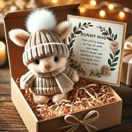 🎉Special Sale🐇Handmade Mini Bunny Hug Cute Easter Gift🎁