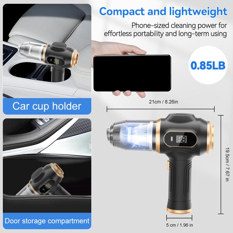 Glovago™ Insanely Powerful Cordless Car Vacuum — 19000Pa, 6-in-1 Deep-Clean System