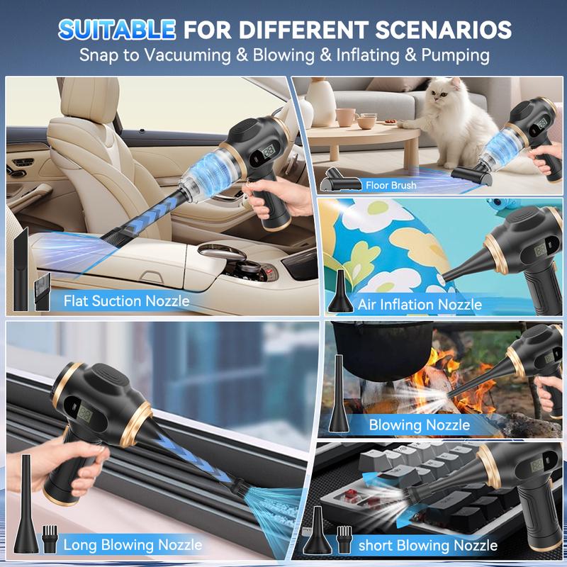 Glovago™ Insanely Powerful Cordless Car Vacuum — 19000Pa, 6-in-1 Deep-Clean System