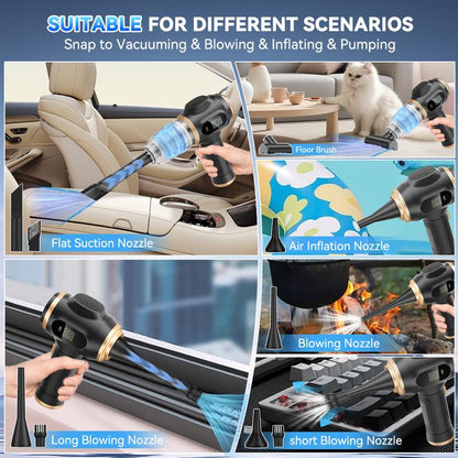 Glovago™ Insanely Powerful Cordless Car Vacuum — 19000Pa, 6-in-1 Deep-Clean System