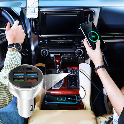 6-Port Car Charger Cigarette Lighter Adapter