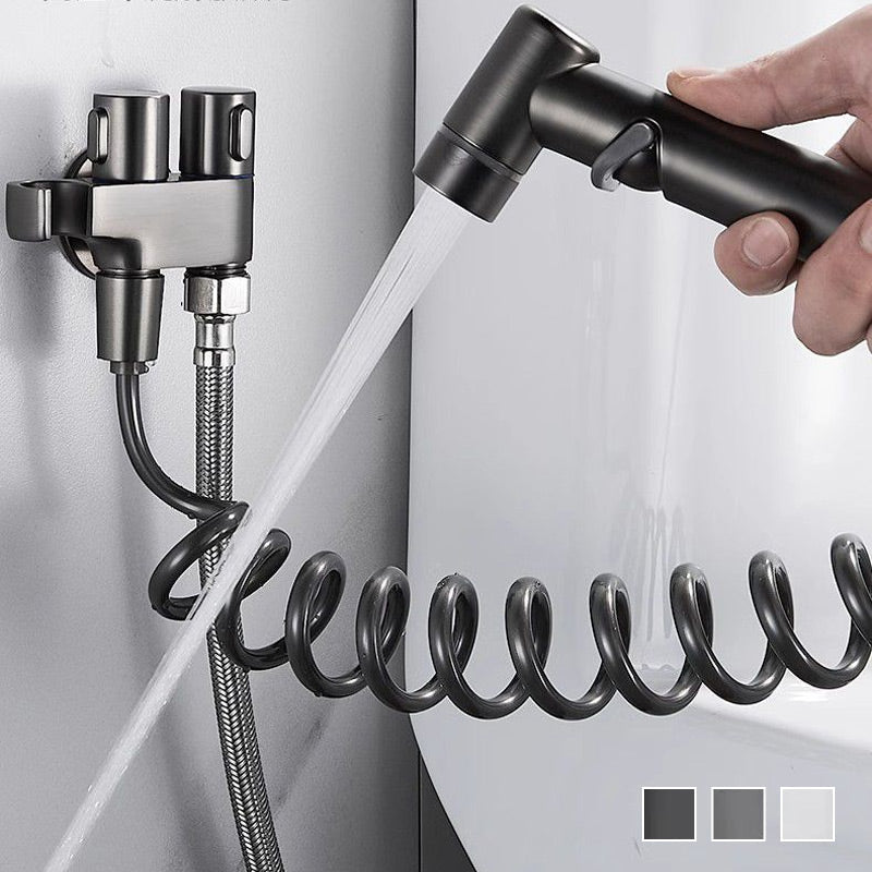 📢📢50% OFF!!⏰1-In-2-Out Dual Control Valve & Bidet Sprayer Set