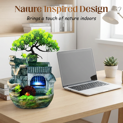 Indoor Tabletop Rockery Waterfall Fountain Ornament