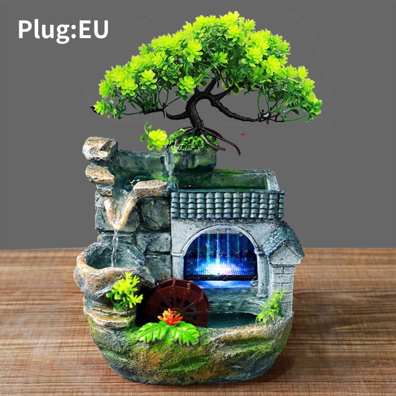 Indoor Tabletop Rockery Waterfall Fountain Ornament
