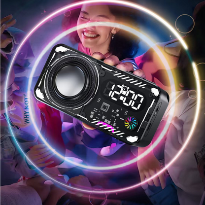 Bluetooth Speaker with RGB Lights & Alarm Clock