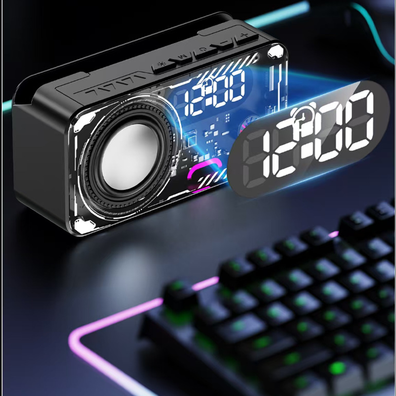 Bluetooth Speaker with RGB Lights & Alarm Clock