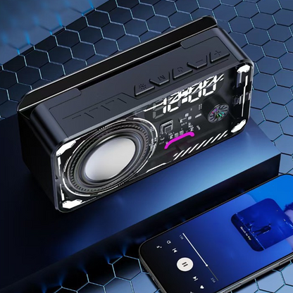 Bluetooth Speaker with RGB Lights & Alarm Clock