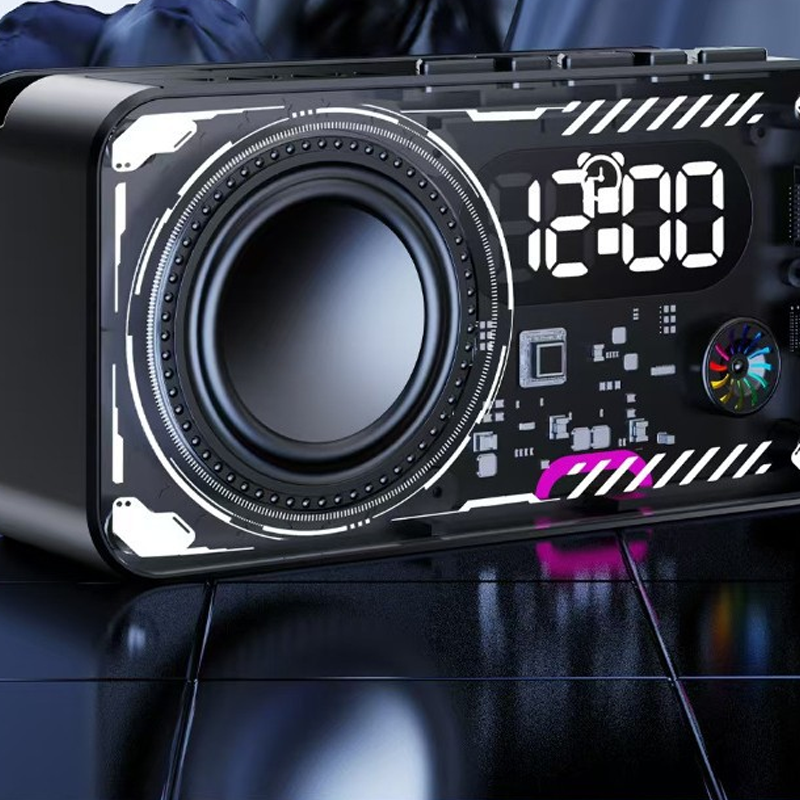 Bluetooth Speaker with RGB Lights & Alarm Clock