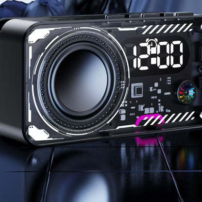 Bluetooth Speaker with RGB Lights & Alarm Clock