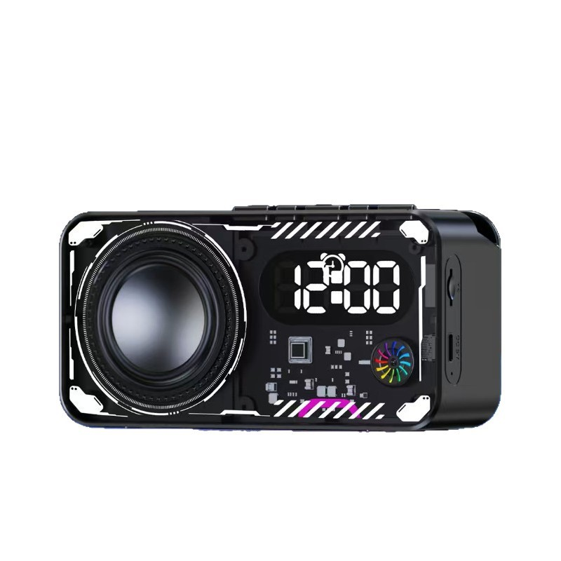 Bluetooth Speaker with RGB Lights & Alarm Clock