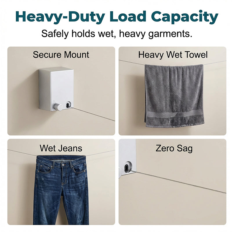 Invisible Retractable Laundry Clothesline