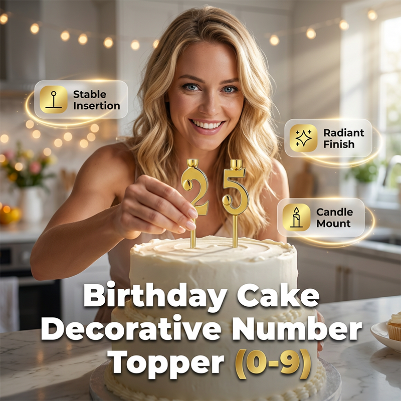 Birthday Cake Decorative Number Topper (0-9)