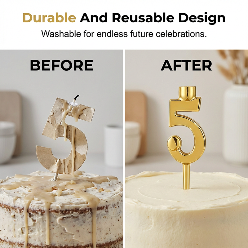 Birthday Cake Decorative Number Topper (0-9)