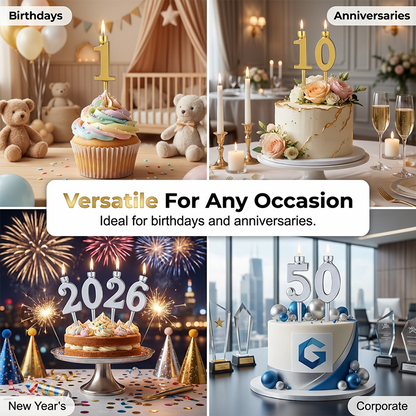 Birthday Cake Decorative Number Topper (0-9)