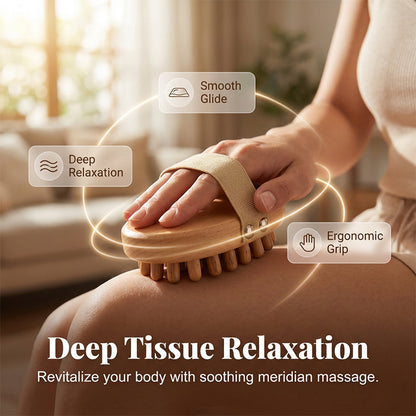 Handheld Wooden Airbag Meridian Massage Brush