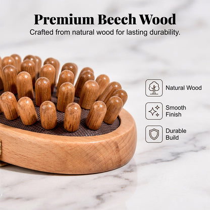 Handheld Wooden Airbag Meridian Massage Brush