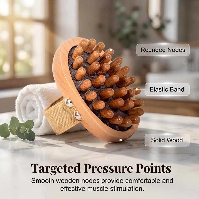 Handheld Wooden Airbag Meridian Massage Brush