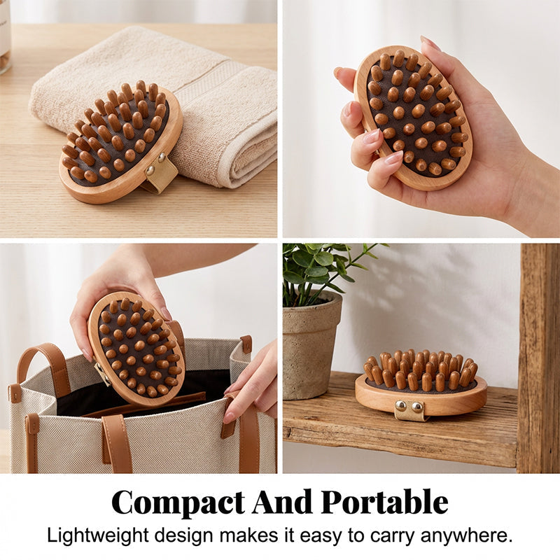 Handheld Wooden Airbag Meridian Massage Brush