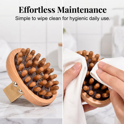Handheld Wooden Airbag Meridian Massage Brush