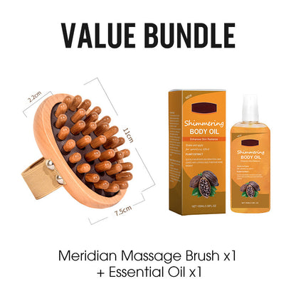 Handheld Wooden Airbag Meridian Massage Brush