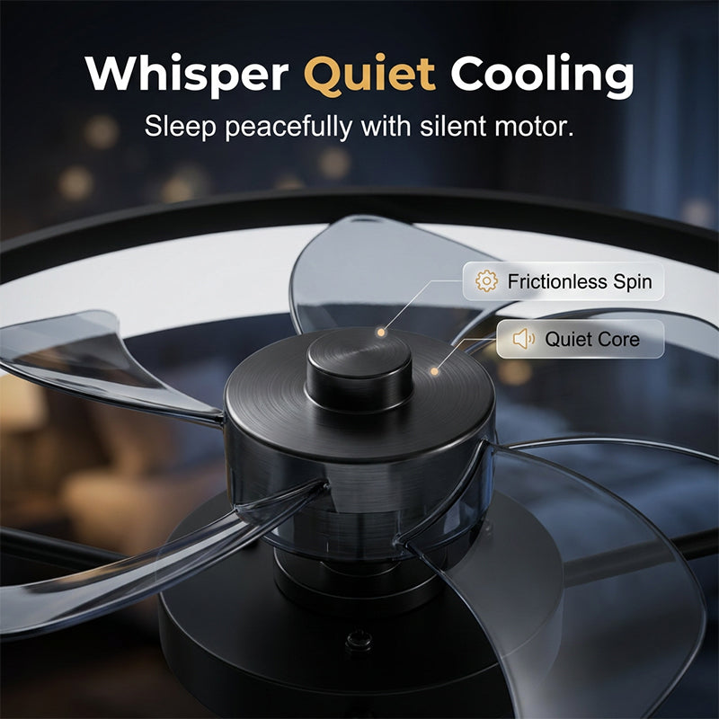 Modern Quiet Ceiling Fan with LED Light